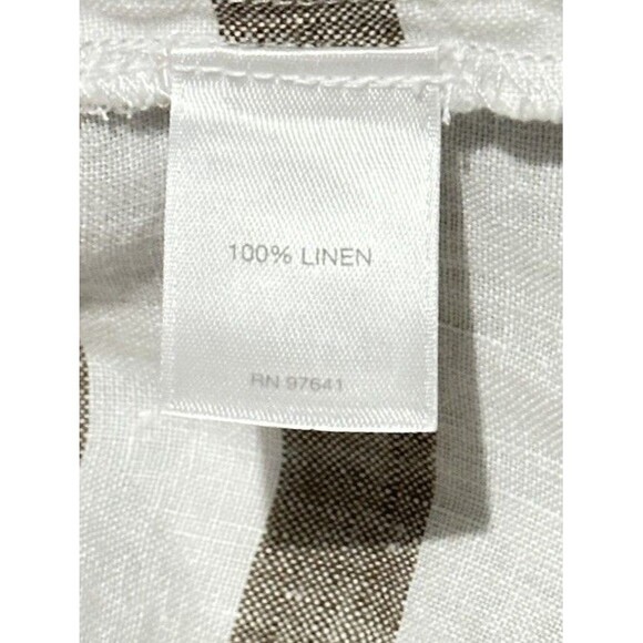 J Jill Love Linen (100%) Maxi Skirt Sz-M Pockets Brown/Tan Striped New W/O Tags - Picture 5 of 6